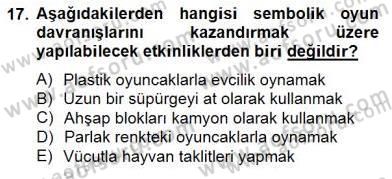 Özel Eğitim Dersi 2014 - 2015 Yılı (Final) Dönem Sonu Sınav Soruları 17. Soru