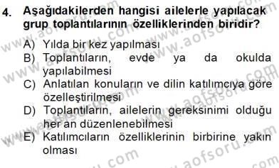 Özel Eğitim Dersi 2014 - 2015 Yılı (Final) Dönem Sonu Sınav Soruları 4. Soru