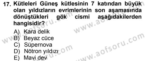 Okulöncesinde Fen Eğitimi Dersi Ara Sınavı Deneme Sınav Soruları 17. Soru