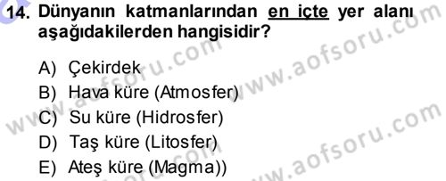 Okulöncesinde Fen Eğitimi Dersi Ara Sınavı Deneme Sınav Soruları 14. Soru