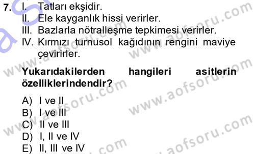 Okulöncesinde Fen Eğitimi Dersi Ara Sınavı Deneme Sınav Soruları 7. Soru