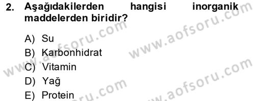 Okulöncesinde Fen Eğitimi Dersi 2013 - 2014 Yılı (Final) Dönem Sonu Sınav Soruları 2. Soru