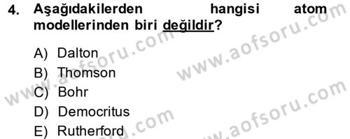 Okulöncesinde Fen Eğitimi Dersi 2013 - 2014 Yılı (Final) Dönem Sonu Sınav Soruları 4. Soru