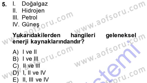 Okulöncesinde Fen Eğitimi Dersi 2013 - 2014 Yılı (Final) Dönem Sonu Sınav Soruları 5. Soru