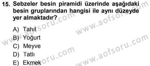 Okulöncesinde Fen Eğitimi Dersi 2013 - 2014 Yılı Tek Ders Sınav Soruları 15. Soru