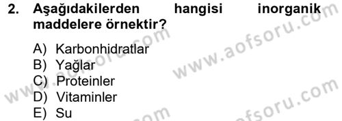 Okulöncesinde Fen Eğitimi Dersi 2013 - 2014 Yılı Tek Ders Sınav Soruları 2. Soru