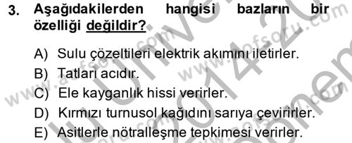 Okulöncesinde Fen Eğitimi Dersi 2014 - 2015 Yılı (Final) Dönem Sonu Sınav Soruları 3. Soru