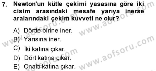Okulöncesinde Fen Eğitimi Dersi 2014 - 2015 Yılı (Final) Dönem Sonu Sınav Soruları 7. Soru