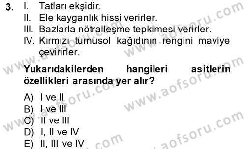 Okulöncesinde Fen Eğitimi Dersi 2014 - 2015 Yılı Tek Ders Sınav Soruları 3. Soru