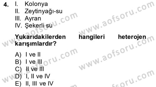 Okulöncesinde Fen Eğitimi Dersi 2014 - 2015 Yılı Tek Ders Sınav Soruları 4. Soru