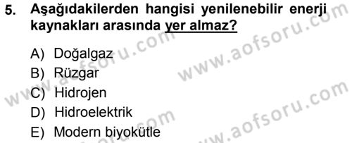 Okulöncesinde Fen Eğitimi Dersi 2014 - 2015 Yılı Tek Ders Sınav Soruları 5. Soru