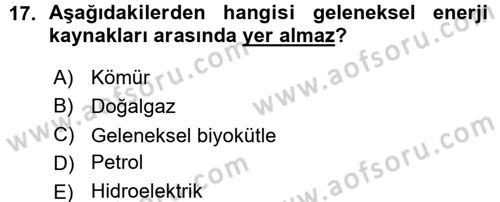 Okulöncesinde Fen Eğitimi Dersi 2015 - 2016 Yılı (Vize) Ara Sınavı 17. Soru