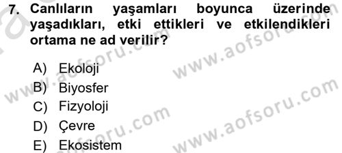 Okulöncesinde Fen Eğitimi Dersi 2016 - 2017 Yılı (Vize) Ara Sınav Soruları 7. Soru