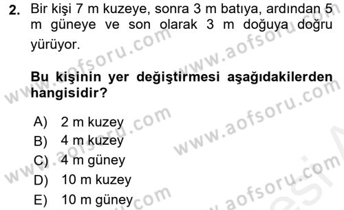 Okulöncesinde Fen Eğitimi Dersi 2016 - 2017 Yılı (Final) Dönem Sonu Sınavı 2. Soru