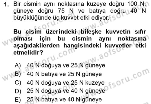 Okulöncesinde Fen Eğitimi Dersi 2017 - 2018 Yılı (Final) Dönem Sonu Sınav Soruları 1. Soru