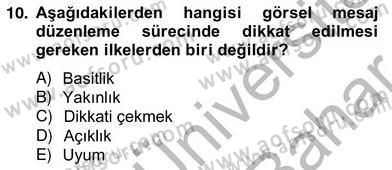 Okulöncesinde Materyal Geliştirme Dersi 2012 - 2013 Yılı (Vize) Ara Sınavı 10. Soru