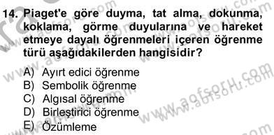 Okulöncesinde Materyal Geliştirme Dersi 2012 - 2013 Yılı (Vize) Ara Sınavı 14. Soru