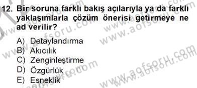 Okulöncesinde Materyal Geliştirme Dersi 2012 - 2013 Yılı (Final) Dönem Sonu Sınavı 12. Soru
