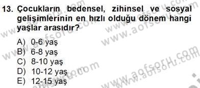 Okulöncesinde Materyal Geliştirme Dersi 2012 - 2013 Yılı (Final) Dönem Sonu Sınavı 13. Soru