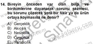 Okulöncesinde Materyal Geliştirme Dersi 2012 - 2013 Yılı (Final) Dönem Sonu Sınavı 14. Soru