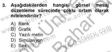 Okulöncesinde Materyal Geliştirme Dersi 2012 - 2013 Yılı (Final) Dönem Sonu Sınavı 3. Soru