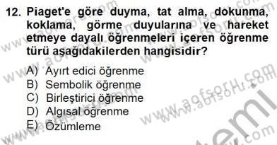 Okulöncesinde Materyal Geliştirme Dersi 2014 - 2015 Yılı (Vize) Ara Sınavı 12. Soru