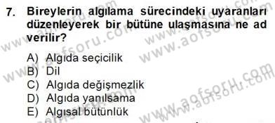 Okulöncesinde Materyal Geliştirme Dersi 2014 - 2015 Yılı (Vize) Ara Sınavı 7. Soru