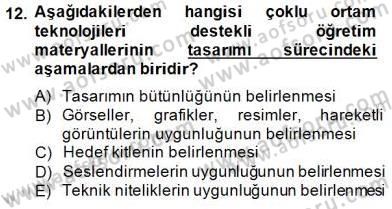 Okulöncesinde Materyal Geliştirme Dersi 2014 - 2015 Yılı (Final) Dönem Sonu Sınavı 12. Soru