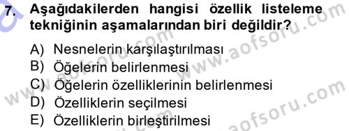 Okulöncesinde Yaratıcılık Dersi Ara Sınavı Deneme Sınav Soruları 7. Soru
