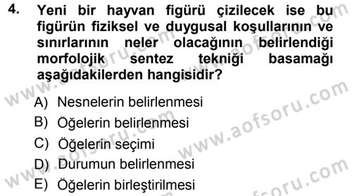 Okulöncesinde Yaratıcılık Dersi 2014 - 2015 Yılı (Final) Dönem Sonu Sınav Soruları 4. Soru