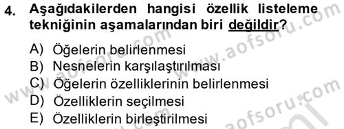 Okulöncesinde Yaratıcılık Dersi 2014 - 2015 Yılı Tek Ders Sınav Soruları 4. Soru