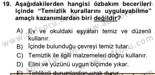 Okulöncesinde Yaratıcılık Dersi Ara Sınavı Deneme Sınav Soruları 19. Soru