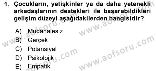 Okulöncesinde Yaratıcılık Dersi 2015 - 2016 Yılı (Final) Dönem Sonu Sınav Soruları 1. Soru
