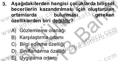 Okulöncesinde Çocuk Edebiyatı Dersi 2012 - 2013 Yılı (Vize) Ara Sınav Soruları 3. Soru