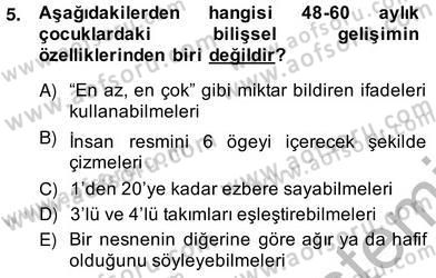 Okulöncesinde Çocuk Edebiyatı Dersi 2012 - 2013 Yılı (Vize) Ara Sınav Soruları 5. Soru