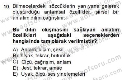 Okulöncesinde Çocuk Edebiyatı Dersi 2012 - 2013 Yılı (Final) Dönem Sonu Sınav Soruları 10. Soru