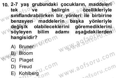 Okulöncesinde Çocuk Edebiyatı Dersi 2013 - 2014 Yılı (Vize) Ara Sınav Soruları 10. Soru