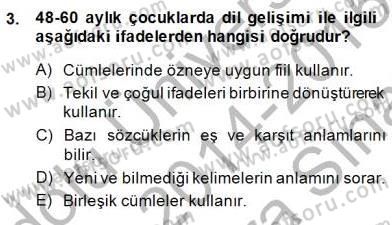 Okulöncesinde Çocuk Edebiyatı Dersi 2014 - 2015 Yılı (Vize) Ara Sınav Soruları 3. Soru