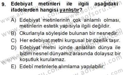 Okulöncesinde Çocuk Edebiyatı Dersi 2014 - 2015 Yılı (Vize) Ara Sınav Soruları 9. Soru