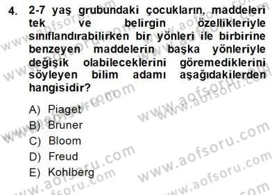 Okulöncesinde Çocuk Edebiyatı Dersi 2014 - 2015 Yılı (Final) Dönem Sonu Sınav Soruları 4. Soru