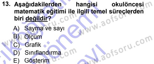 Okulöncesinde Drama Dersi 2012 - 2013 Yılı (Final) Dönem Sonu Sınav Soruları 13. Soru