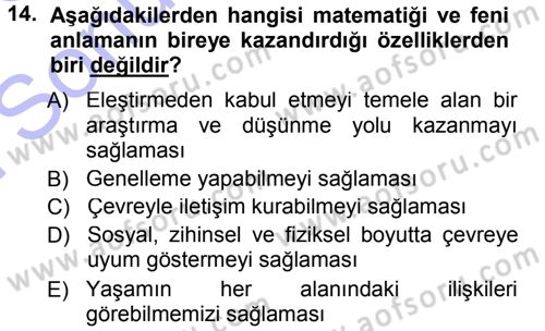 Okulöncesinde Drama Dersi 2012 - 2013 Yılı (Final) Dönem Sonu Sınav Soruları 14. Soru