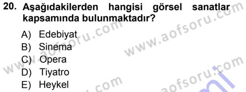 Okulöncesinde Drama Dersi 2012 - 2013 Yılı (Final) Dönem Sonu Sınav Soruları 20. Soru