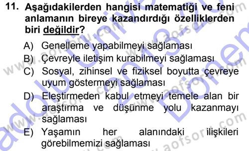 Okulöncesinde Drama Dersi 2013 - 2014 Yılı (Final) Dönem Sonu Sınav Soruları 11. Soru