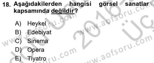Okulöncesinde Drama Dersi 2016 - 2017 Yılı 3 Ders Sınav Soruları 18. Soru