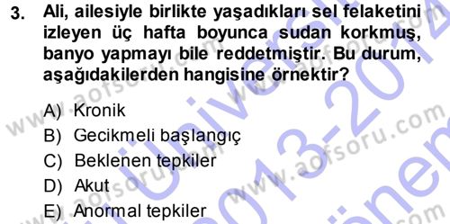 Anne Baba Eğitimi Dersi 2013 - 2014 Yılı (Final) Dönem Sonu Sınav Soruları 3. Soru