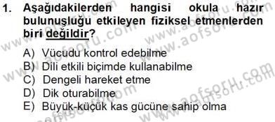İlköğretime Hazırlık Ve İlköğretim Programları Dersi 2012 - 2013 Yılı (Final) Dönem Sonu Sınav Soruları 1. Soru