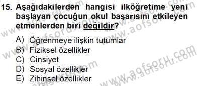 İlköğretime Hazırlık Ve İlköğretim Programları Dersi 2012 - 2013 Yılı (Final) Dönem Sonu Sınav Soruları 15. Soru