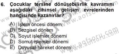 İlköğretime Hazırlık Ve İlköğretim Programları Dersi 2012 - 2013 Yılı (Final) Dönem Sonu Sınav Soruları 6. Soru