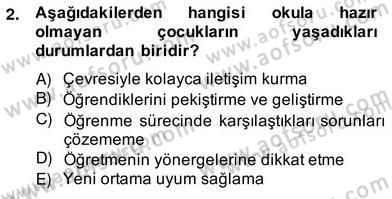 İlköğretime Hazırlık Ve İlköğretim Programları Dersi 2013 - 2014 Yılı (Vize) Ara Sınav Soruları 2. Soru